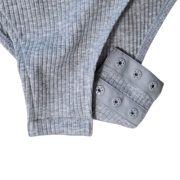 Victoria Secret Long Sleeve Grey Bodysuit - Picture 2 of 6